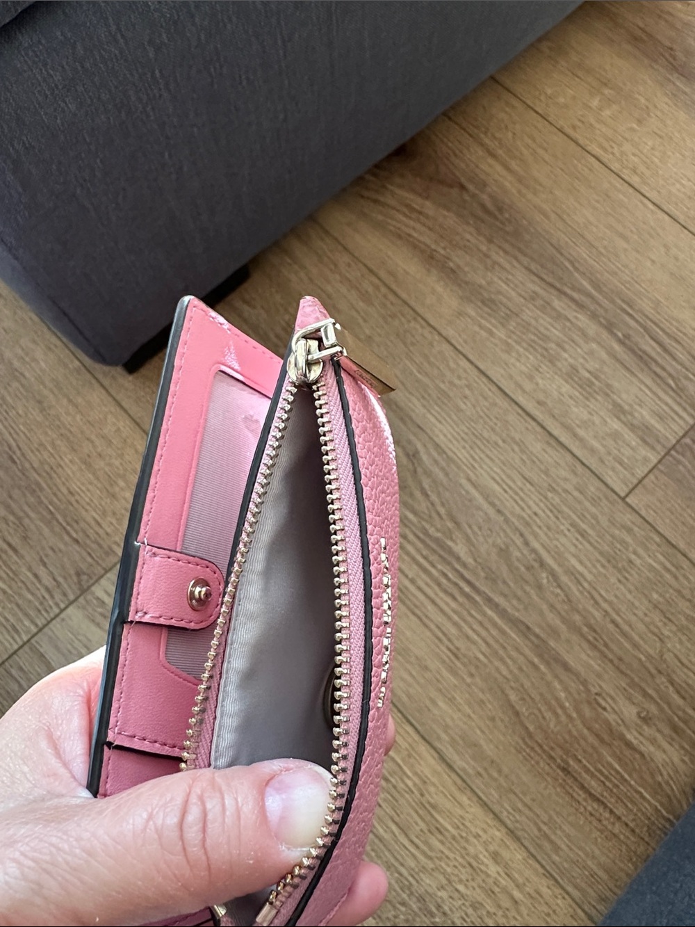 Kate Spade New York Bradley pebbled leather Wallet in Rococo Pink - Picture 5 of 6